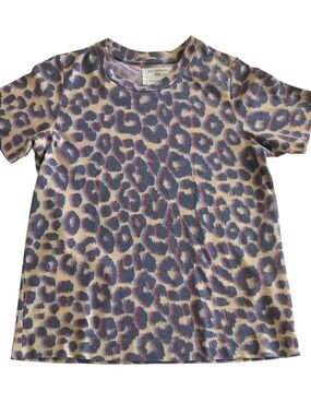 Sol Angeles Anthropologie Animal Print Short Sleeve T-Shirt XS Casual Streetwear